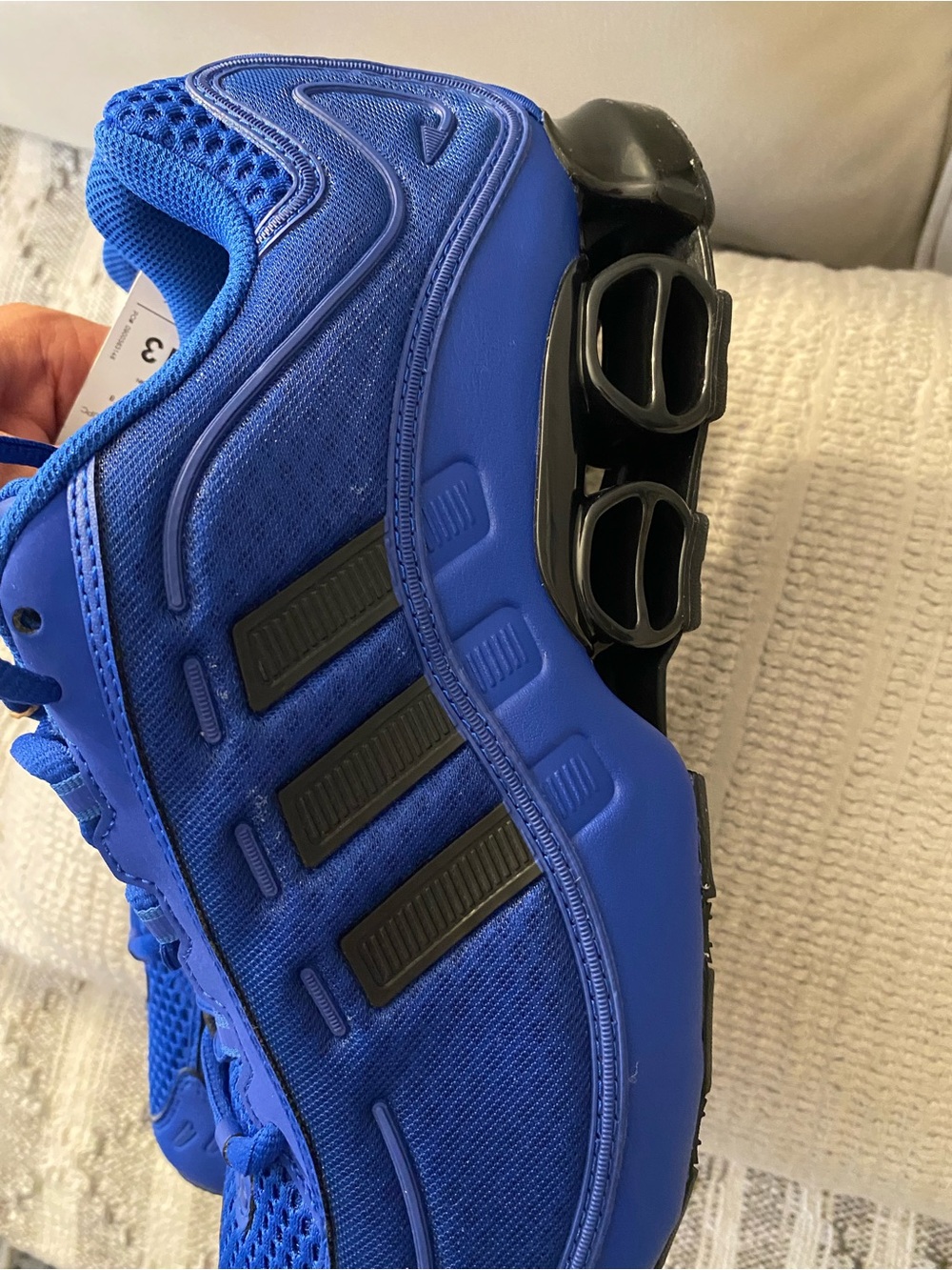New Men's Adidas Megaride O1 Casual Training Shoes Blue Black JR3672 - Picture 6 of 8